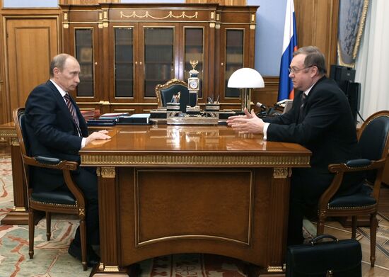 Vladimir Putin meets with Sergei Stepashin