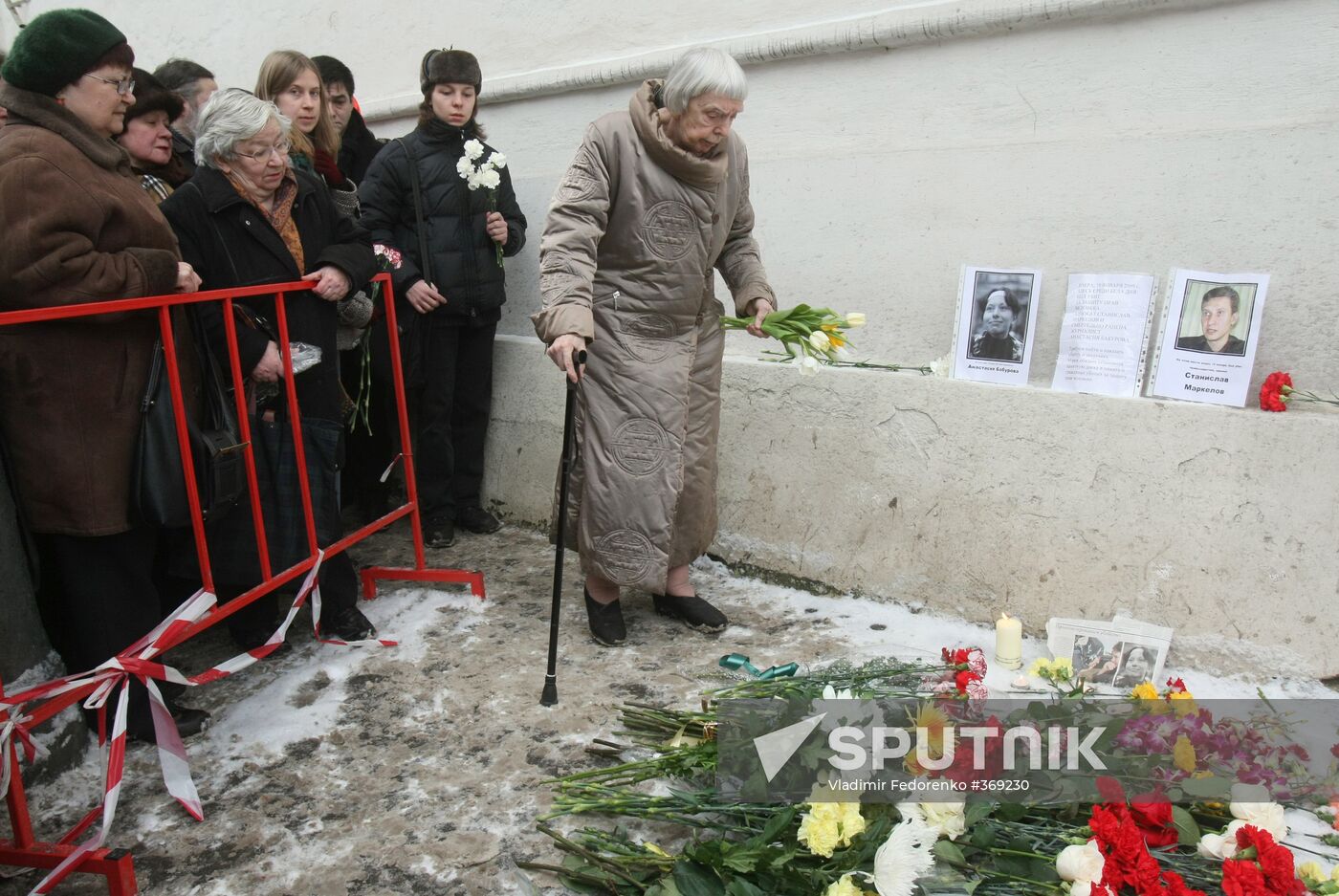 Gathering in memory of Stanislav Markelov and Anastasia Baburova