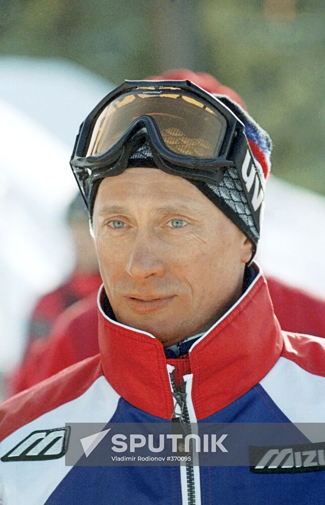 Vladimir Putin on winter vacations