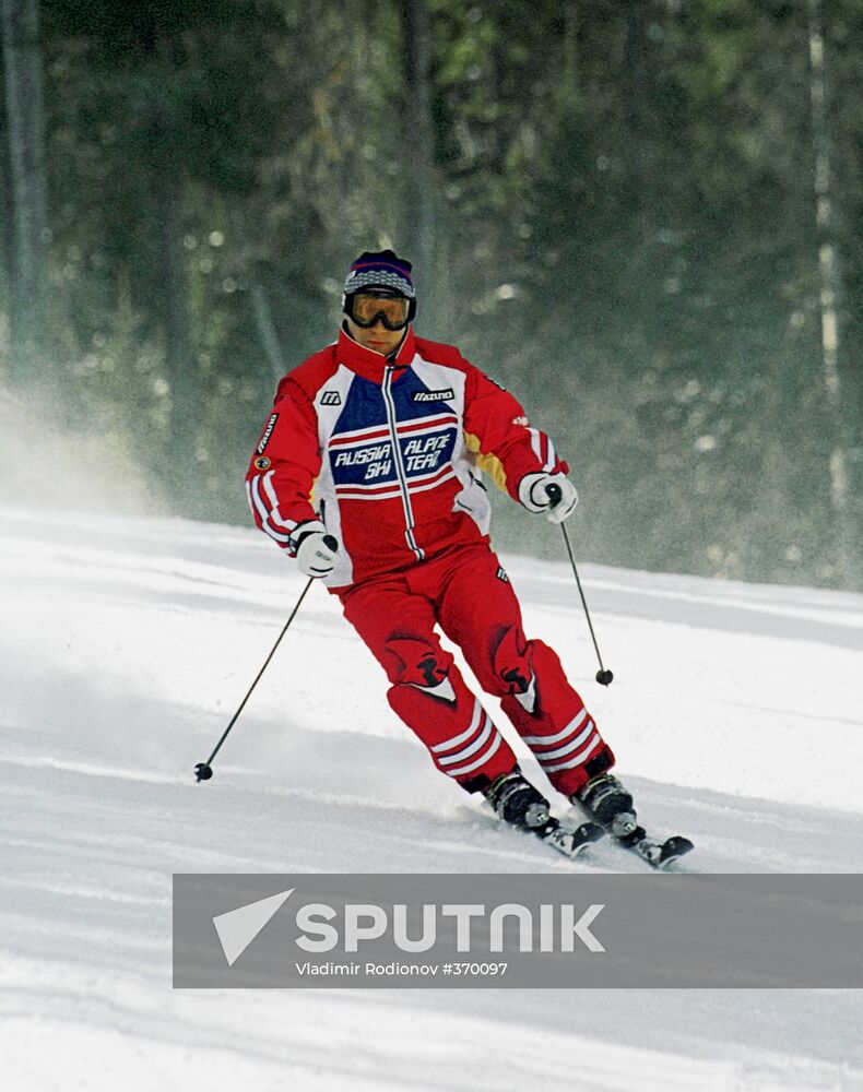 Vladimir Putin on winter vacations