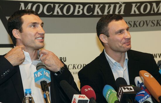 News conference by Klichko brothers