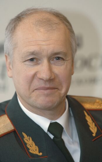 Vasily Sorokin at a news conference in Moscow