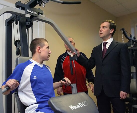 President Dmitry Medvedev visits Nakhimov Naval Academy