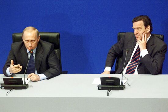 V.Putin and G.Schroeder