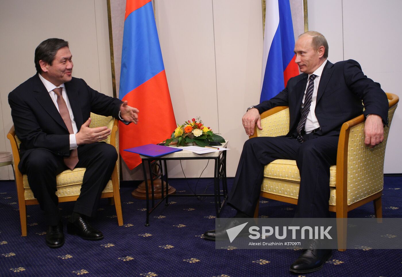 Vladimir Putin meets with Nambaryn Enhbayar