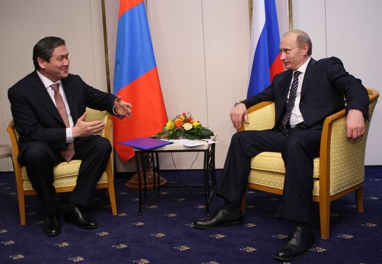 Vladimir Putin meets with Nambaryn Enhbayar