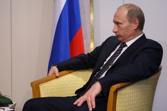 Vladimir Putin meets with Nambaryn Enhbayar