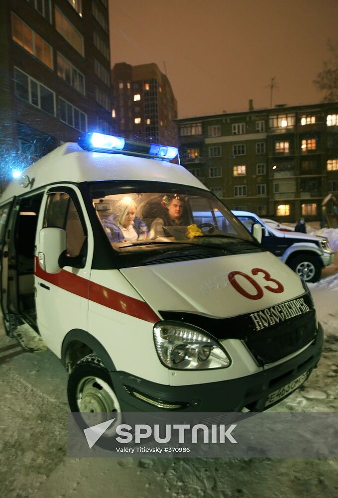 Ambulance crew at work