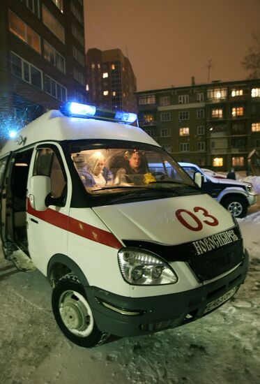 Ambulance crew at work