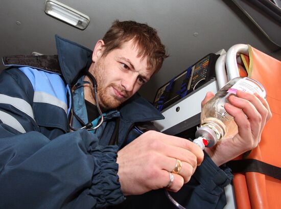 Ambulance crew at work