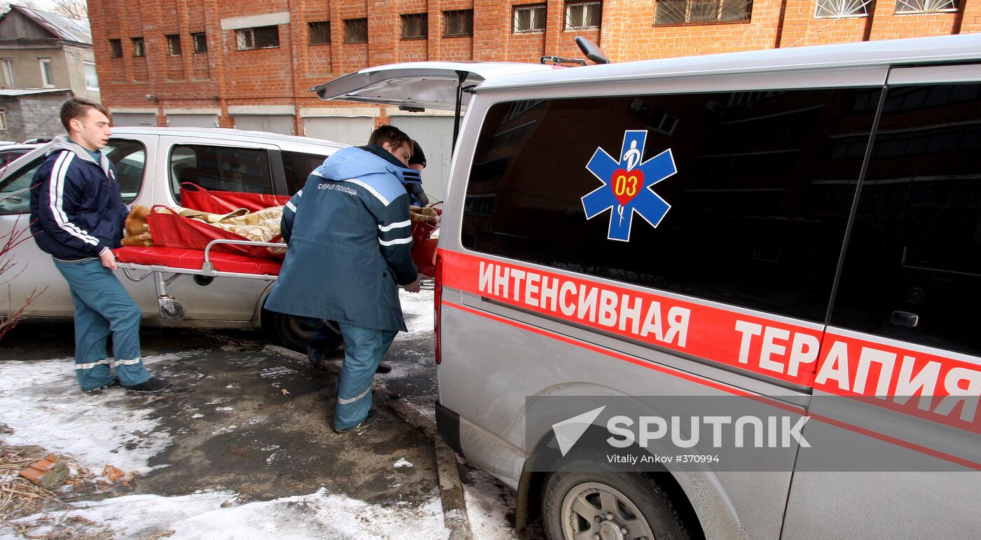 Ambulance crew at work