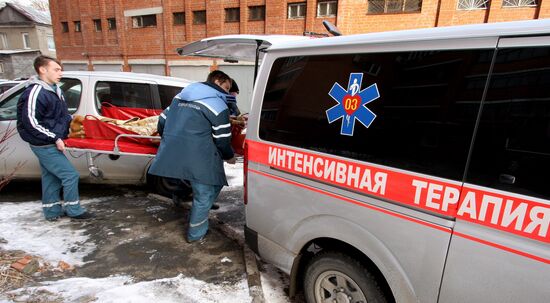 Ambulance crew at work