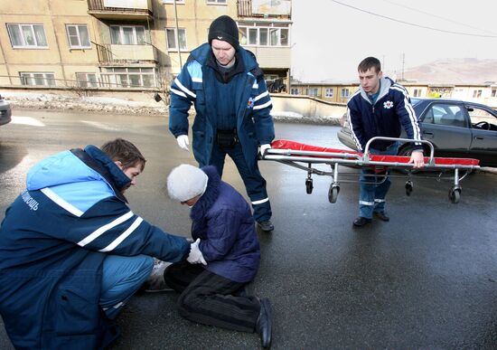 Ambulance crew at work