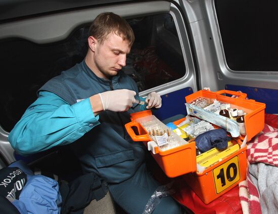 Ambulance crew at work