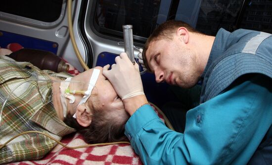 Ambulance crew at work