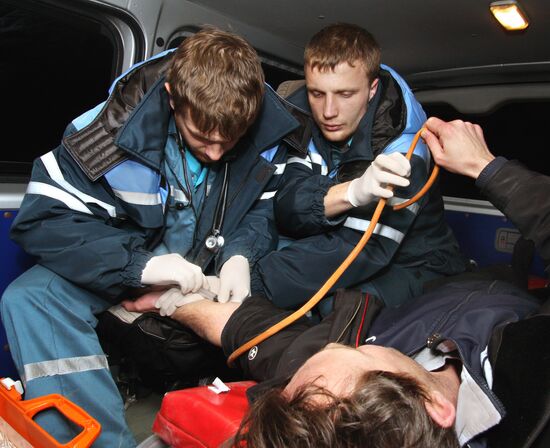 Ambulance crew at work