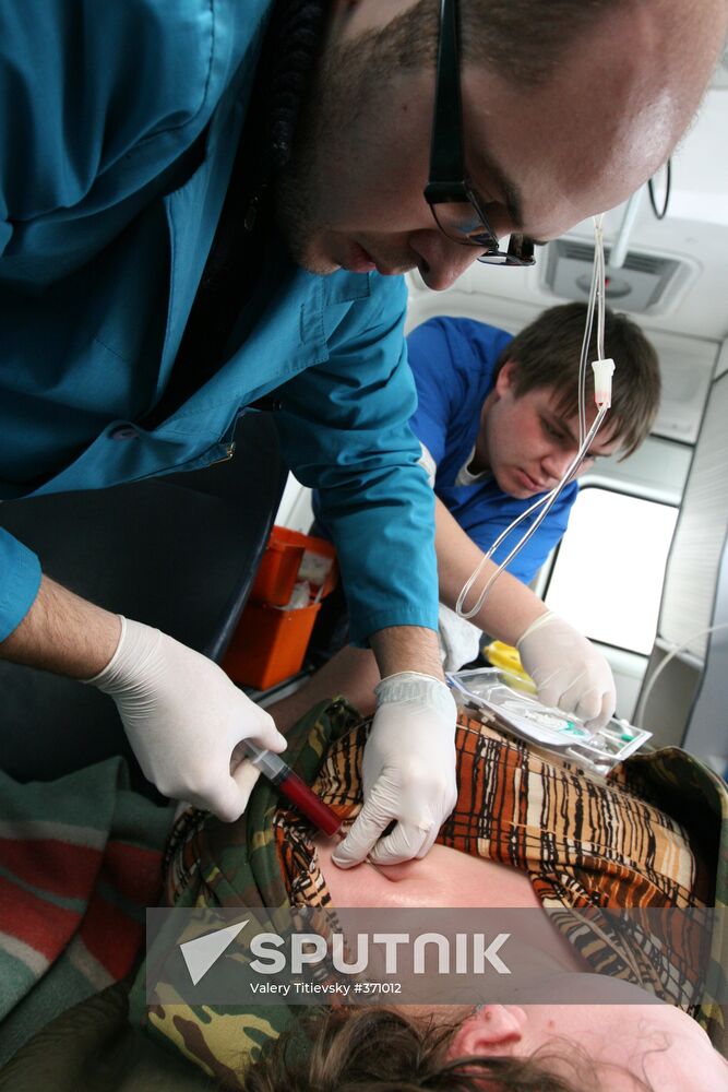 Ambulance crew at work