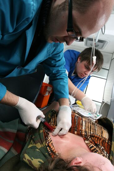 Ambulance crew at work