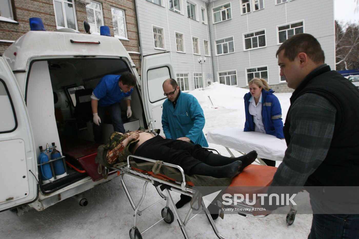 Ambulance crew at work