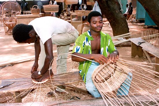 Basket weavers from Ghana