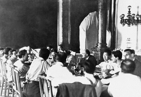 V.I.Lenin at 2nd Comintern congress