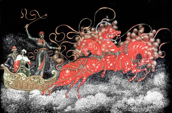 Palekh painting Troika