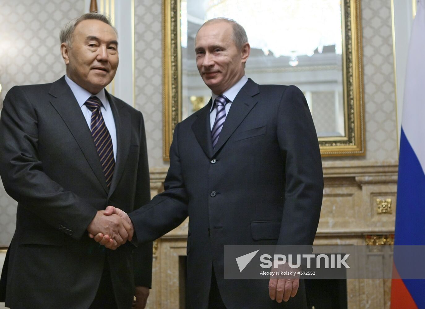 Vladimir Putin meets with Nursultan Nazarbayev