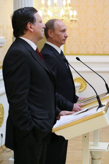 Press conference by Vladimir Putin and Jose Manuel Borroso