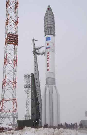 Carrier rocket Proton-M/Breeze-M prepared for launch