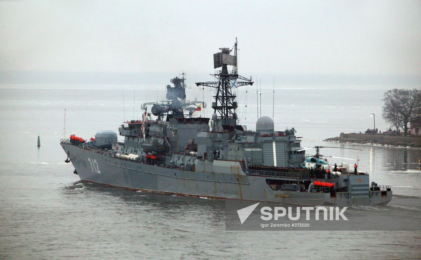 Neustrashimy returns to Baltiysk after duty off Somalia