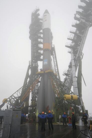 Carrier rocket Soyuz-U prepared for launch