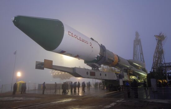 Carrier rocket Soyuz-U prepared for launch