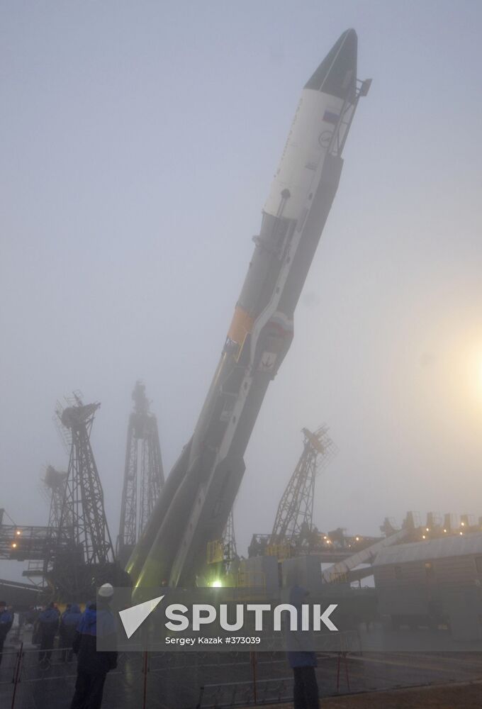 Carrier rocket Soyuz-U prepared for launch