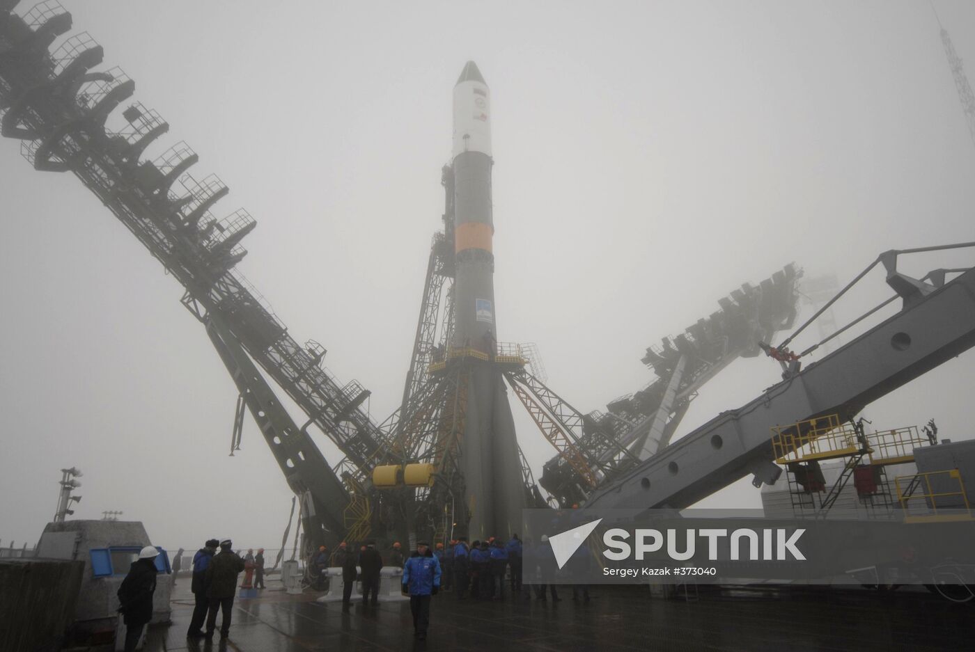 Carrier rocket Soyuz-U prepared for launch