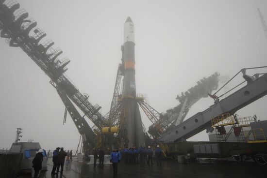 Carrier rocket Soyuz-U prepared for launch