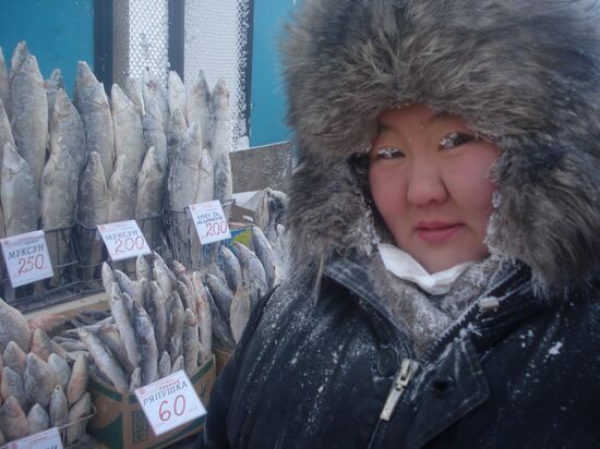 Peasant's market in Yakutsk