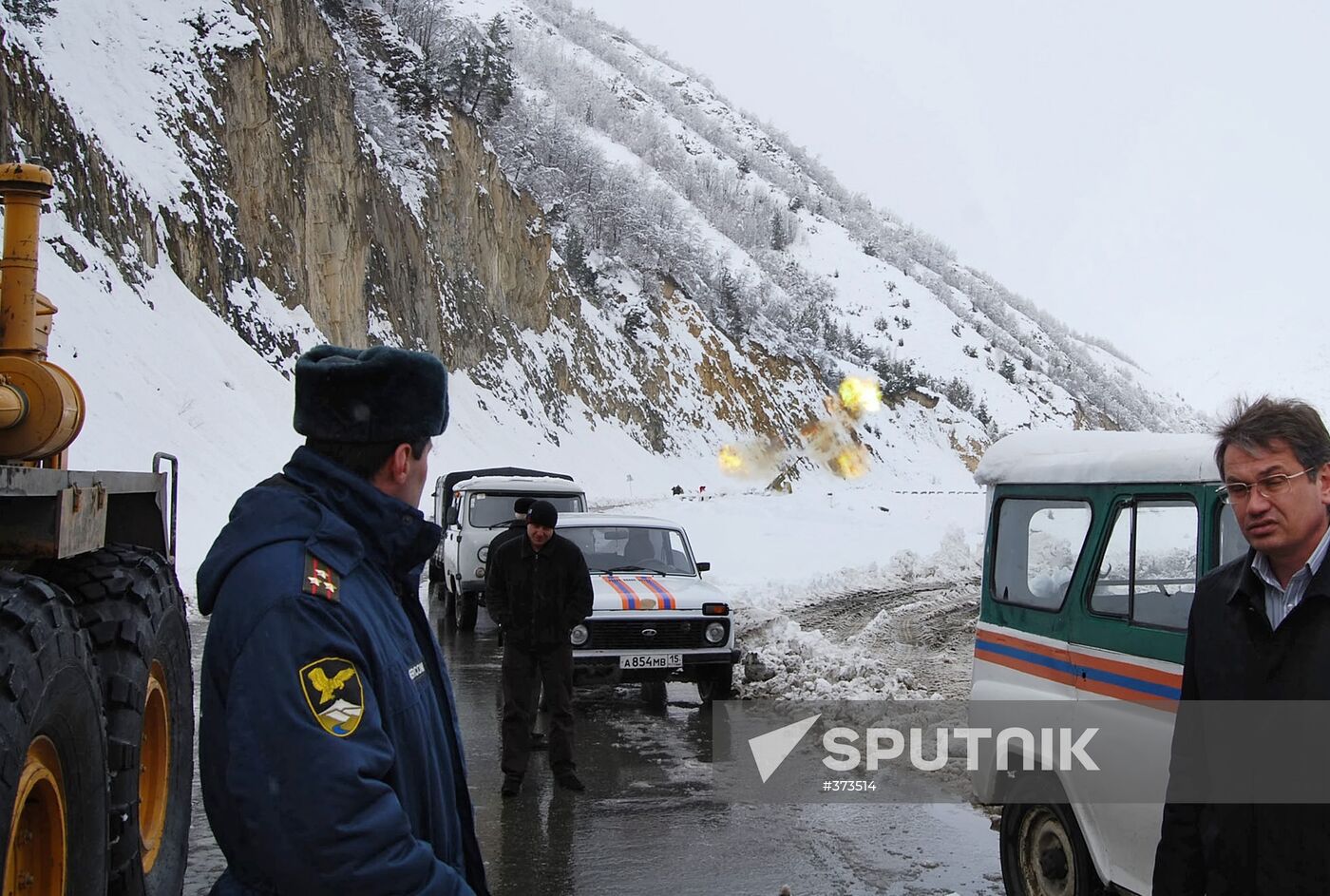 Avalanche danger on Transcaucasian Highway