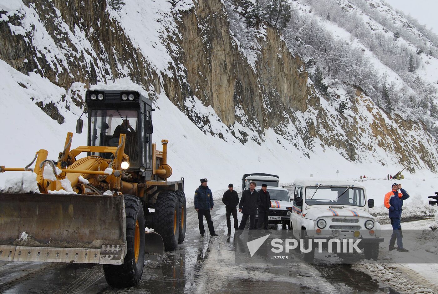 Avalanche danger on Transcaucasian Highway