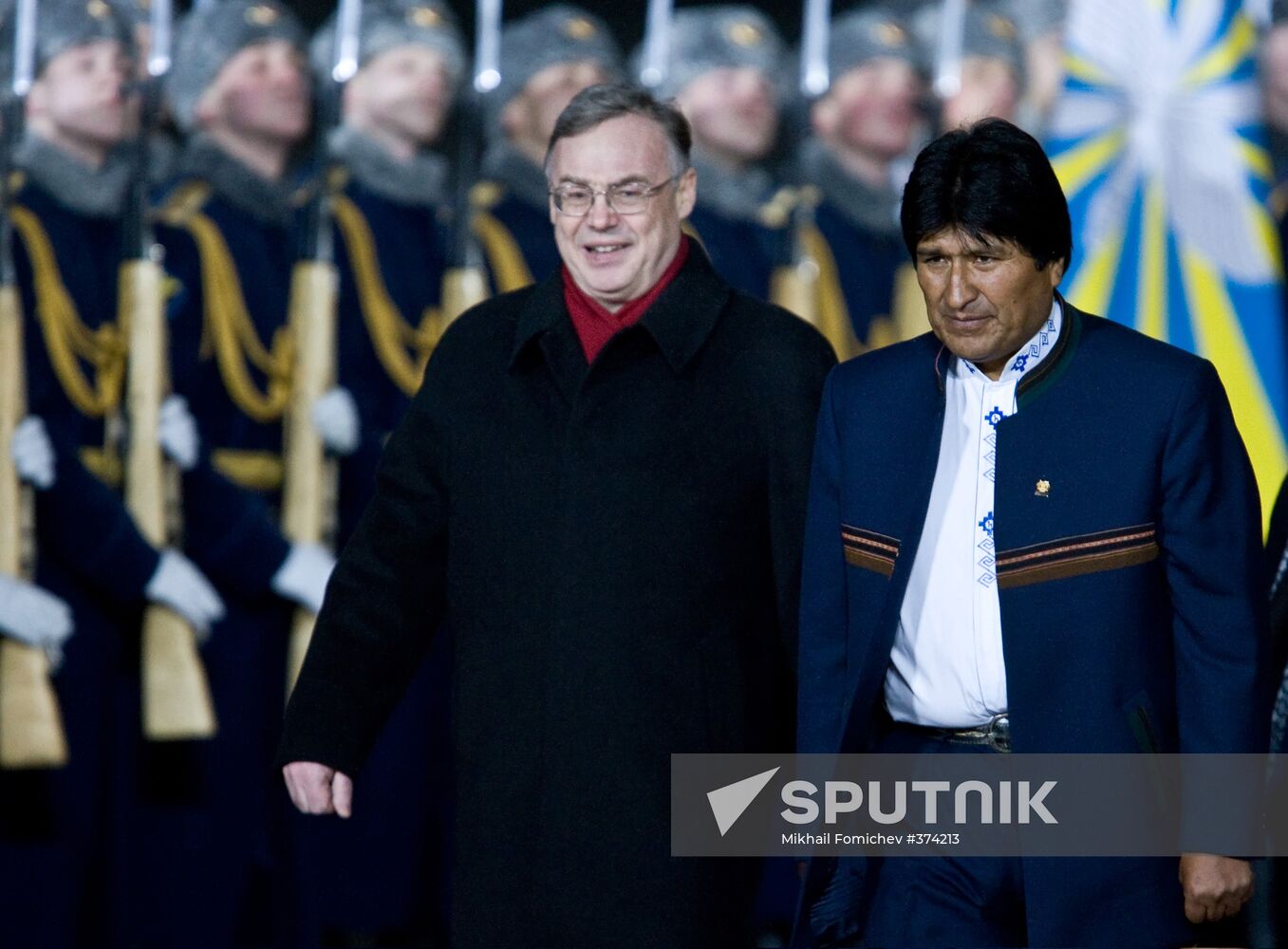 Bolivian President Evo Morales arrives in Moscow