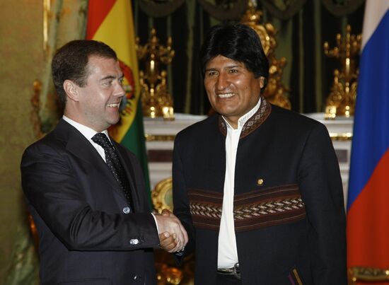 Bolivian President Evo Morales pays an official visit to Russia