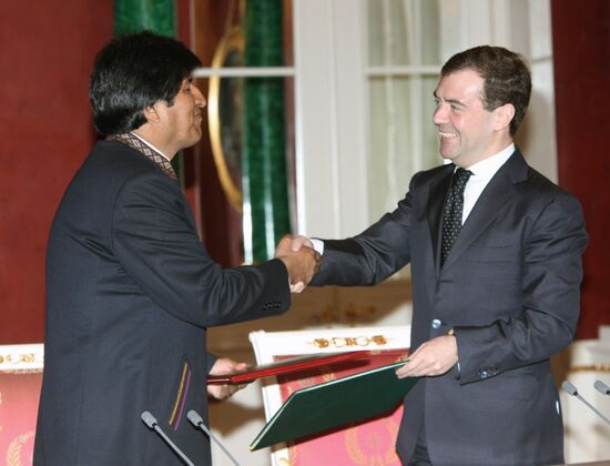 Bolivian President Evo Morales pays an official visit to Russia