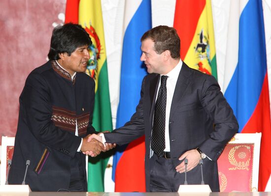 Bolivian President Evo Morales pays an official visit to Russia