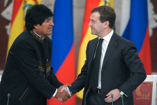 Bolivian President Evo Morales pays an official visit to Russia