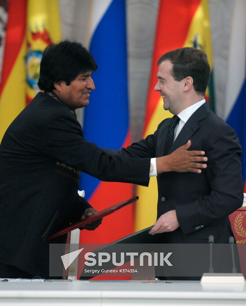 Bolivian President Evo Morales pays an official visit to Russia