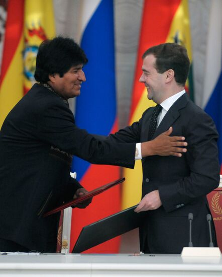 Bolivian President Evo Morales pays an official visit to Russia