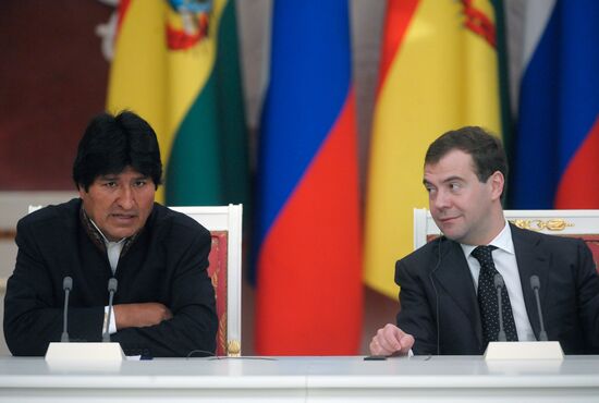 Bolivian President Evo Morales pays an official visit to Russia