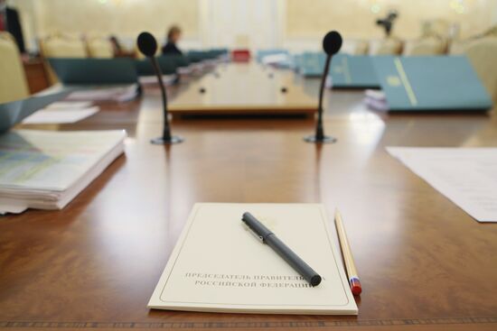 Russian government gathers for an economic meeting