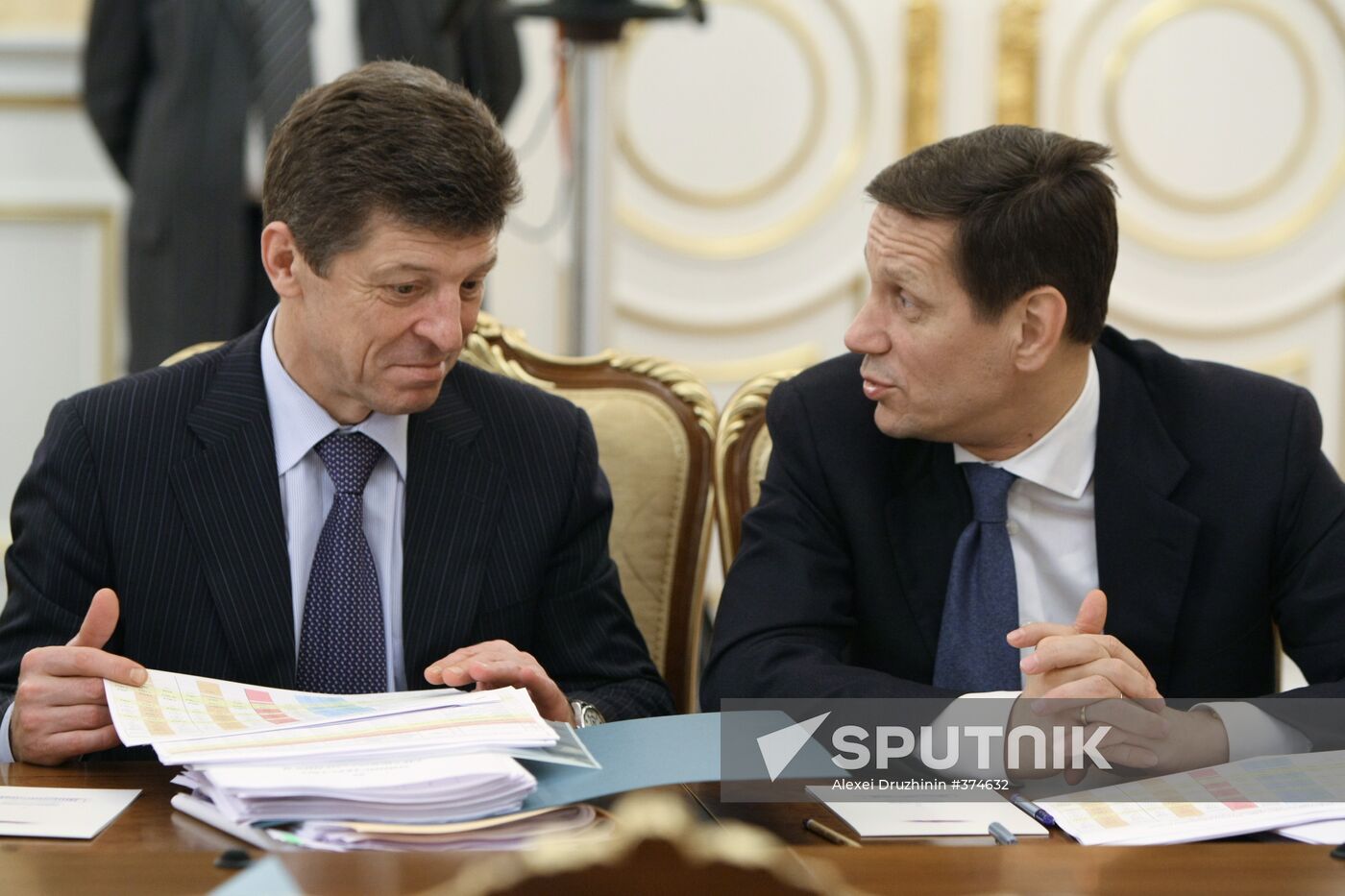 Russian PM Vladimir Putin chairs economic meeting