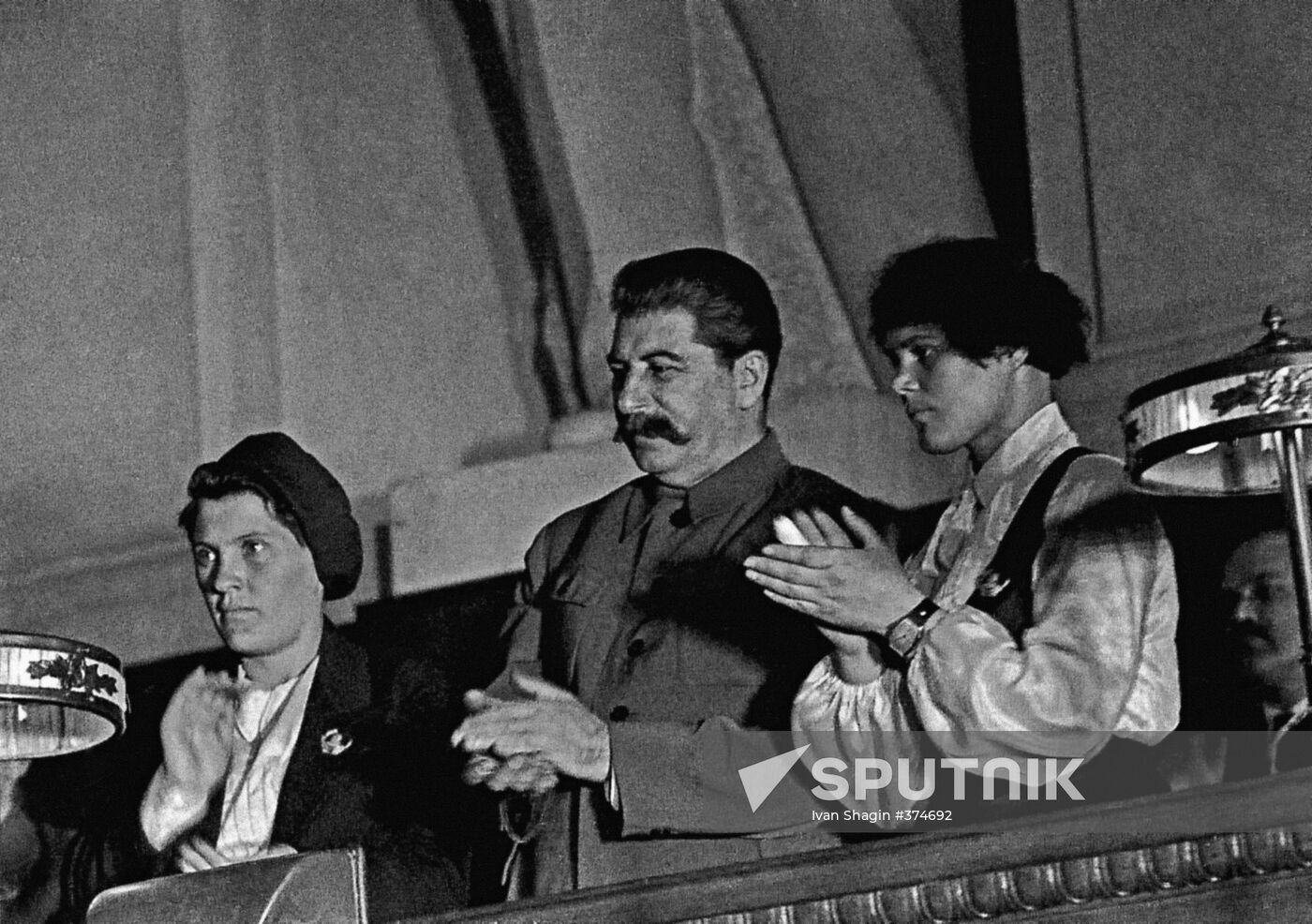 Josef Stalin at a Komsomol Congress