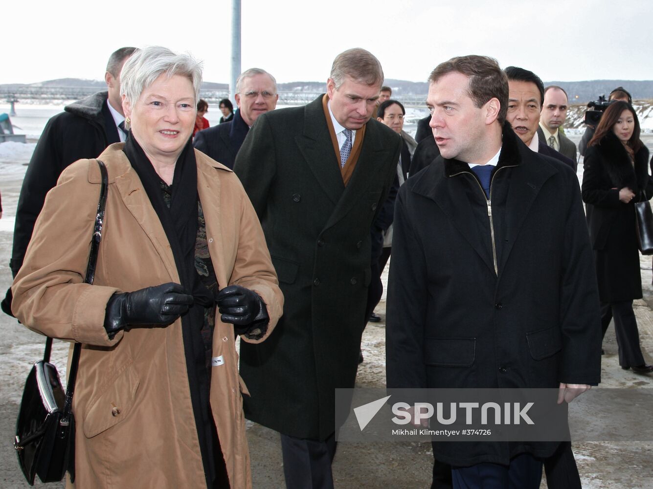Dmitry Medvedev at opening of liquefied natural gas plant